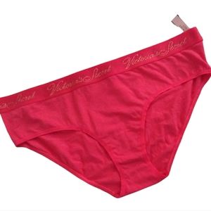 Victoria's Secret Hipster Panty. Soft Cotton/Spandex. Gold VS Logo. XL 14/16
